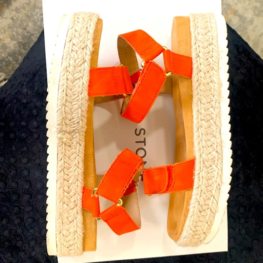 SUN+STONE Demi Sandal - Orange. Like new - Picture 7 of 7